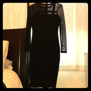 Boohoo midi black dress